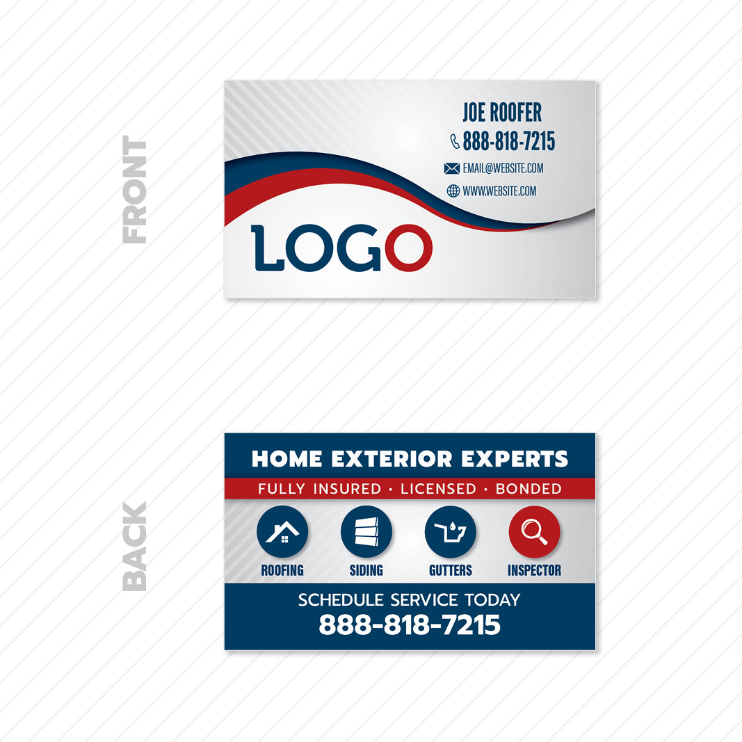 Roofers Business Card Roofing Print Designs Footbridge Marketing