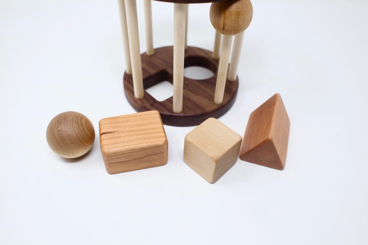 natural wood shape sorter