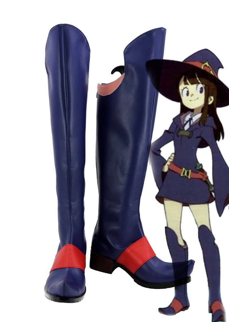 Anime Little Witch Academia Botas para Mulher, Fantasias de Cosplay,  Vestido de Halloween, Uniforme, Sapatos, Botas