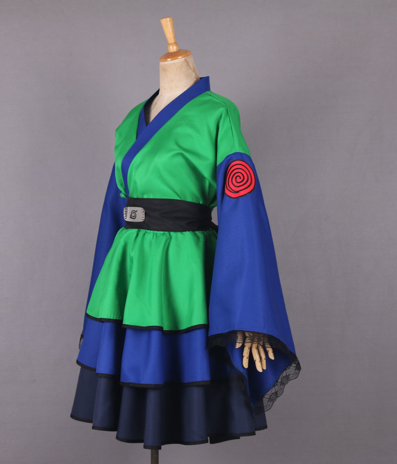 Naruto Shippuden Hatake Kakashi Konoha Ninja Female Lolita Kimono Dress Anime Cosplay Costume