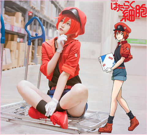 Erythrocite Red Blood Cell Cells at Work Hataraku Saibou Cosplay Cap H –  fortunecosplay