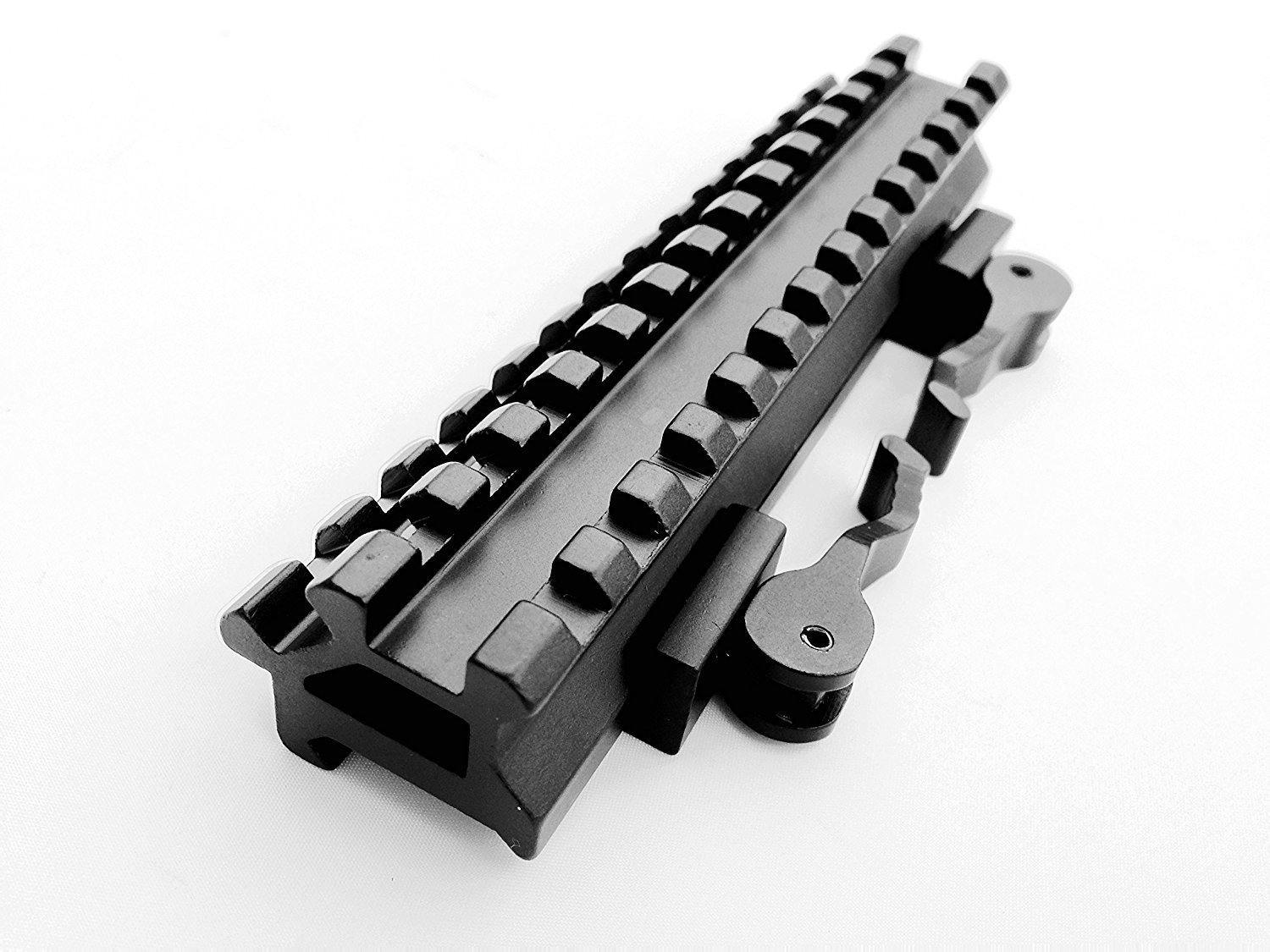 Optics Rifle Scope Angle Mount Double 13-Slot Rail with Integral QD Lever Lock System by Green Blob Outdoors