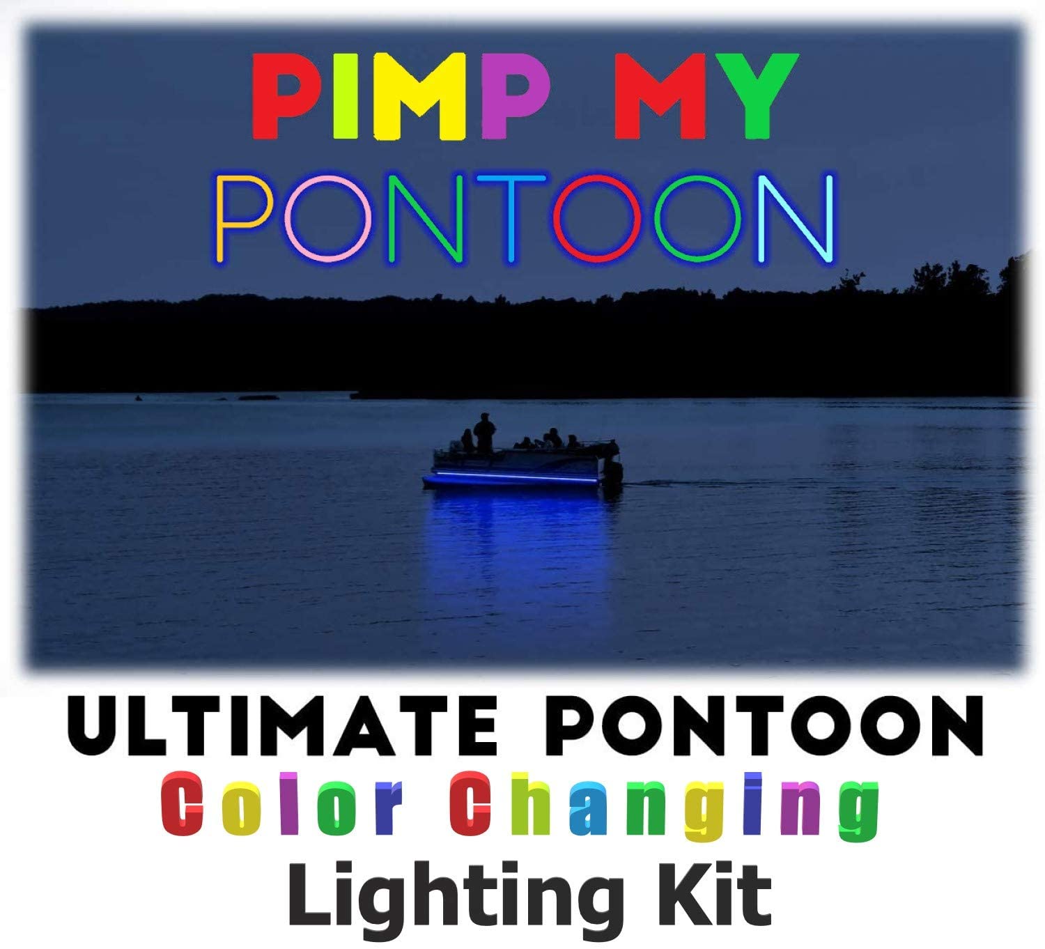 Pimp My Pontoon Neon Green LED Under Glow Deck Boat Lighting Kit