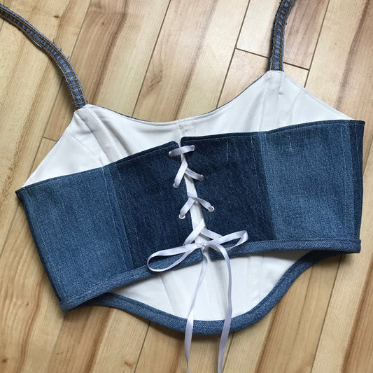 Reworked Denim Bralette – KSLAM