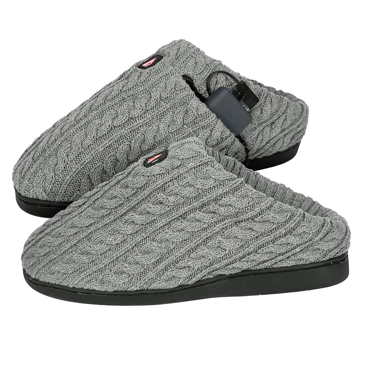 ActionHeat 5V Battery Heated Cable Knit Slippers