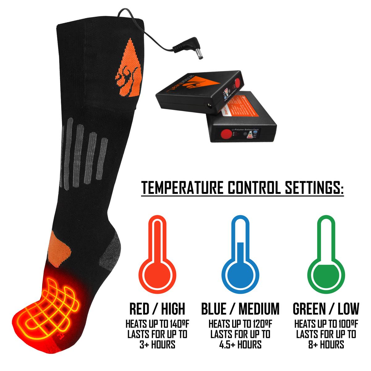 actionheat rechargeable battery heated insoles