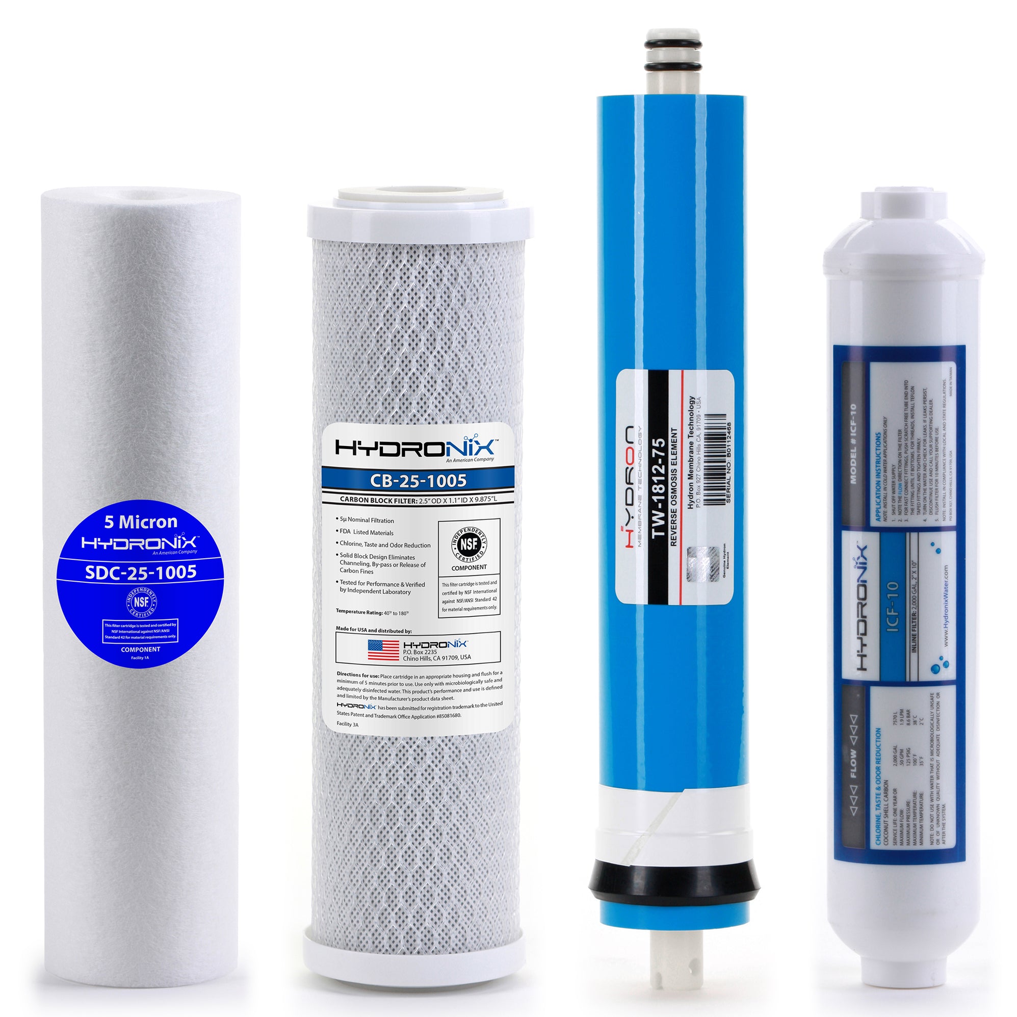 4 Stage 75 Gpd Reverse Osmosis Replacement Filter Set Cartridges Qc — Ifilters 9737