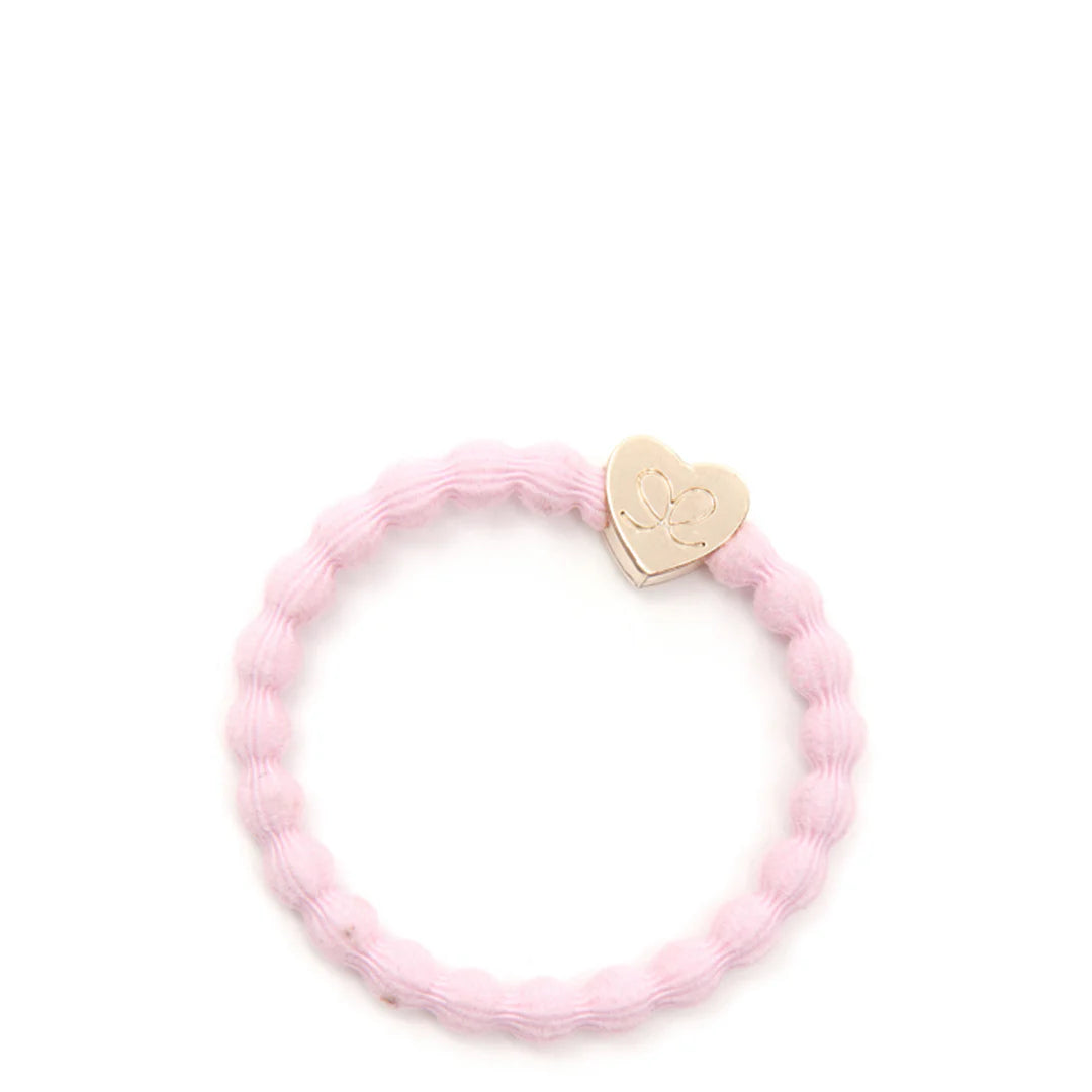Bangle Band, Gold Heart, Ballet Pink