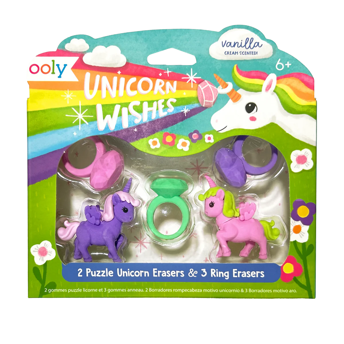 Unicorn Wishes Scented Puzzle Erasers - Set of 5