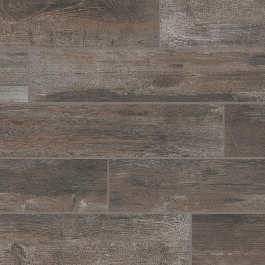 General Ceramic - Steamwork 8 in. x 48 in. Wood Look Porcelain Tile - -  Floorzz