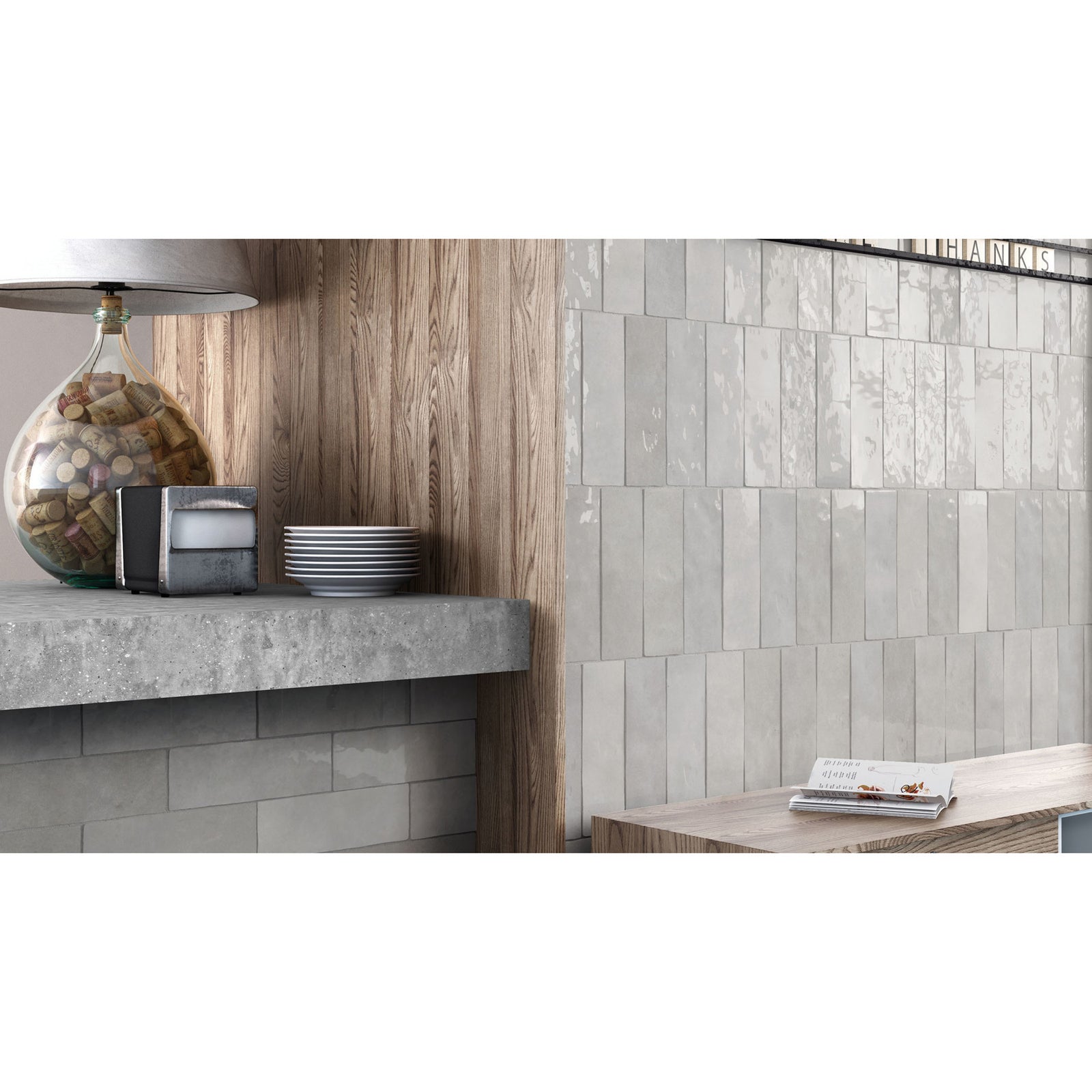 Cloe 2.5 x 8 Ceramic Tile in White