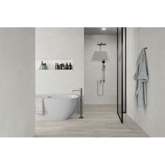 Bedrosians Textuality WHI White Matte Ceramic Tile