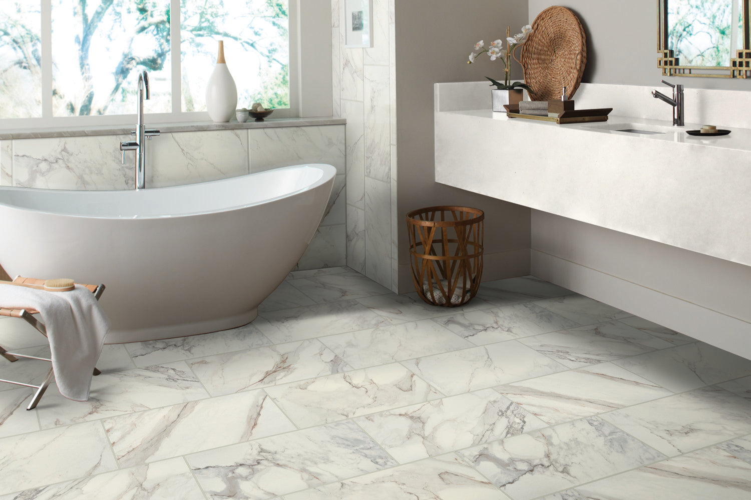 Pros and Cons of Porcelain Tile for Bathroom Floor￼ - Cosmos Surfaces