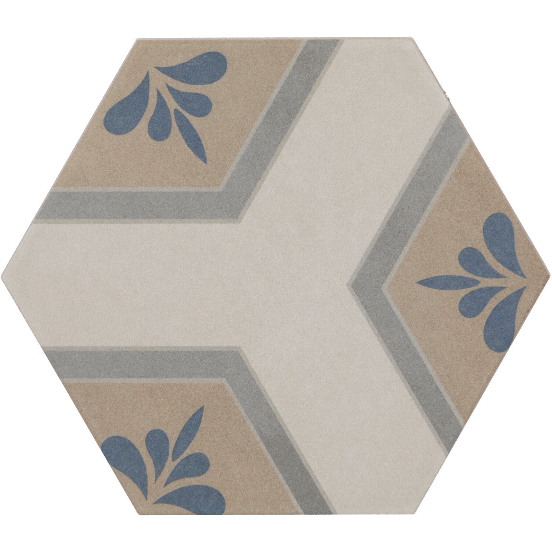 Daltile - Scrapbook - 8 in. Glazed Porcelain Hexagon Decorative
