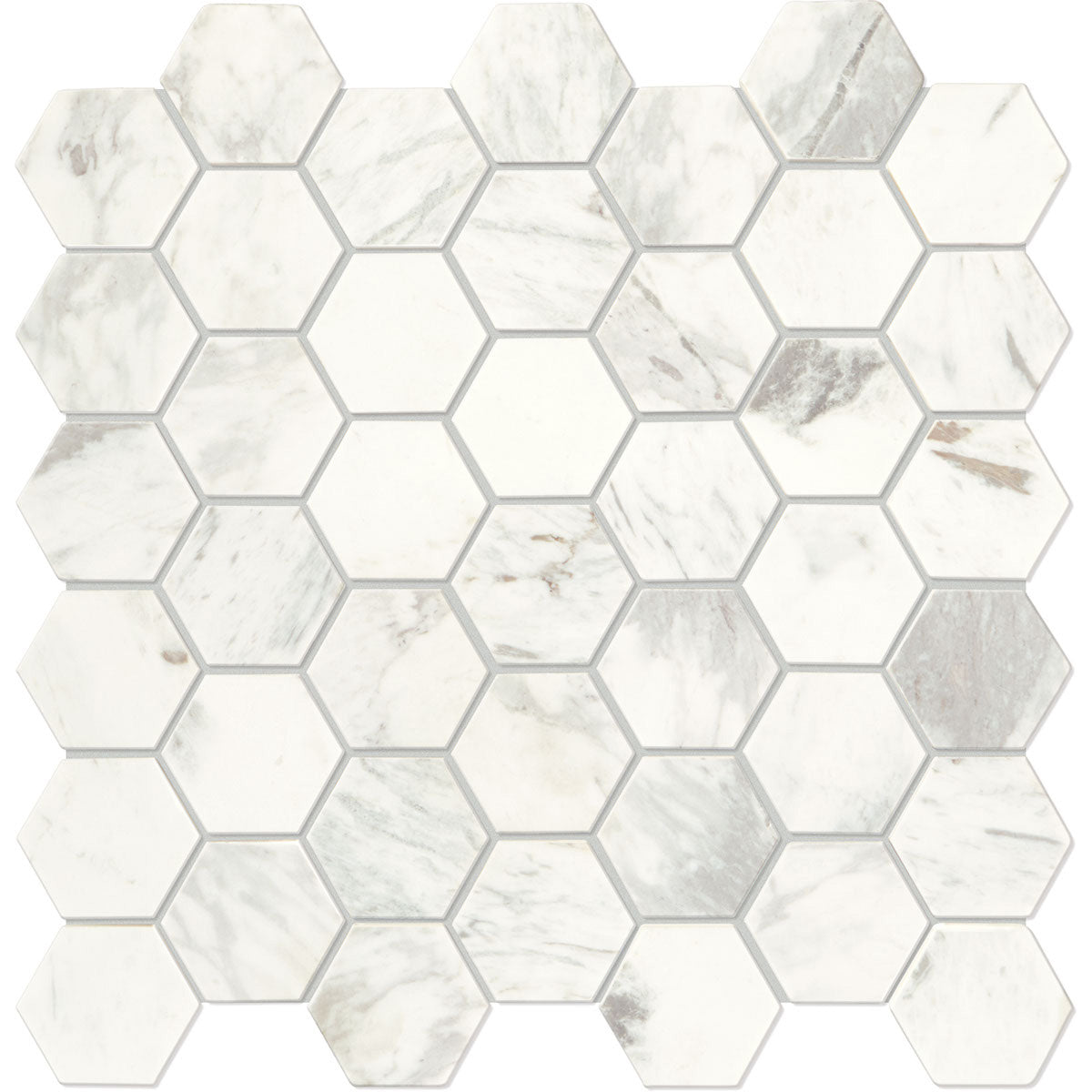 Daltile Raine 2 In Hexagon Mosaic Honed Stratus White M017