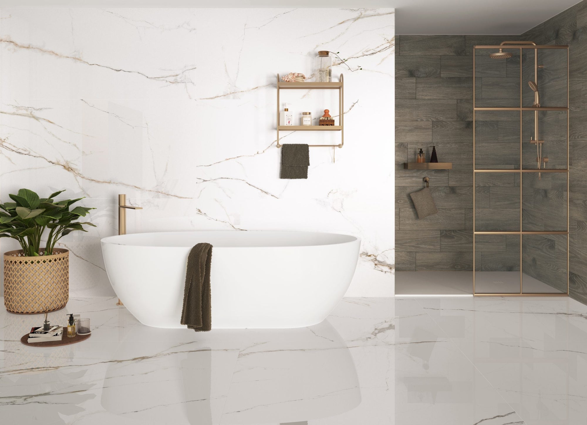 Pros and Cons of Porcelain Tile for Bathroom Floor￼ - Cosmos Surfaces