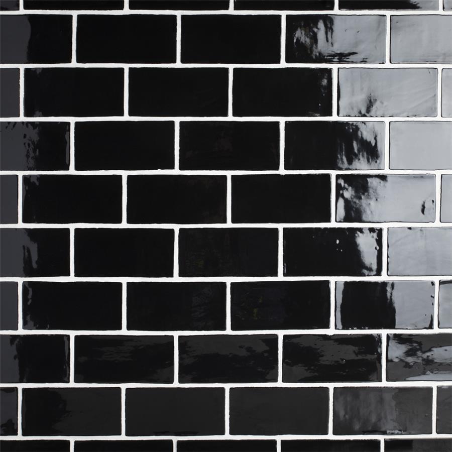 SomerTile - Chester 3 x 12 Subway Tile - Nero - Floorzz