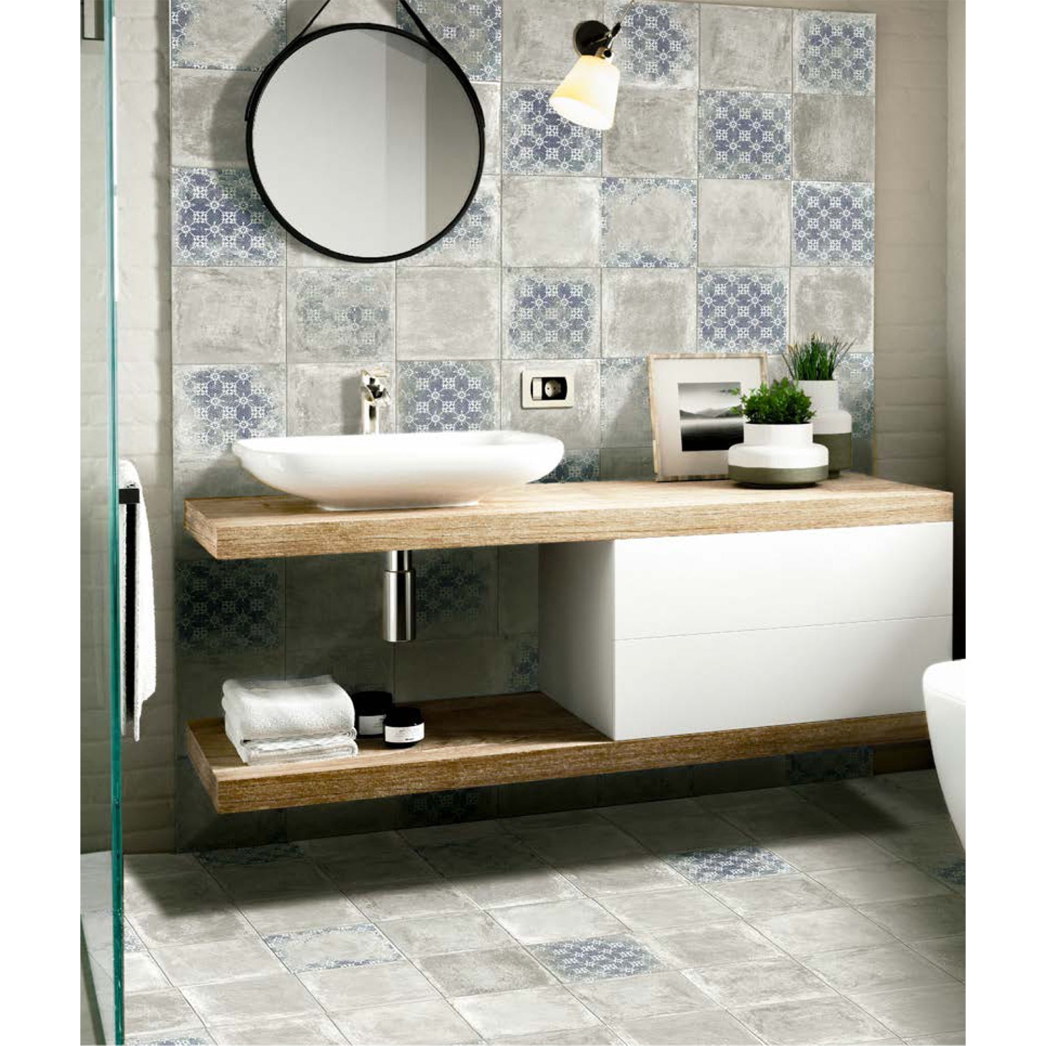 Topcu - Clay 8 in. x 8 in. Porcelain Tile - Glacier Alanis - Floorzz