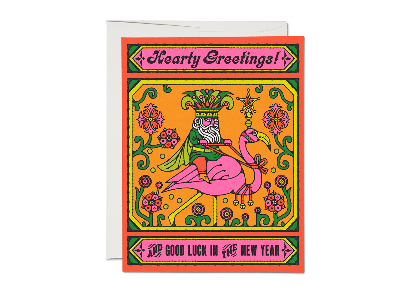 Hearty Greetings Holiday Card