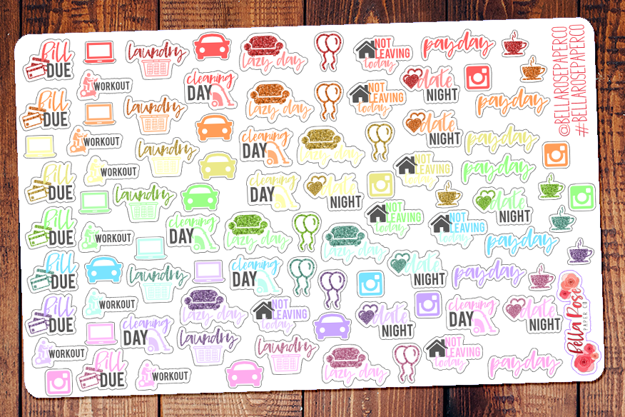 Decorative Icons Planner Stickers DI001 – Bella Rose Paper Co