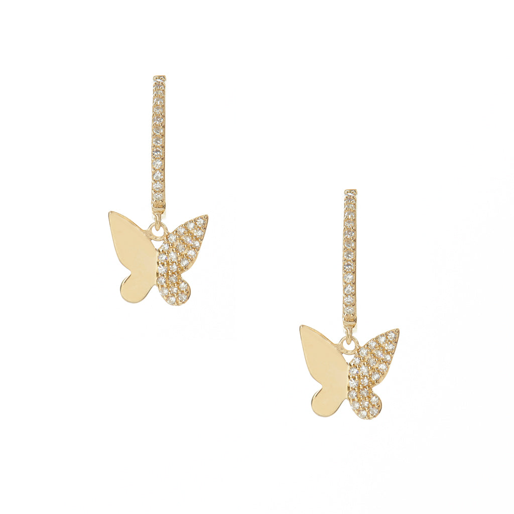 Butterfly Charm Huggies