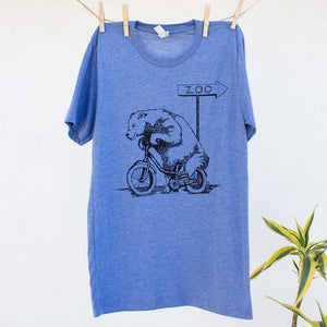 bear on bike t shirt