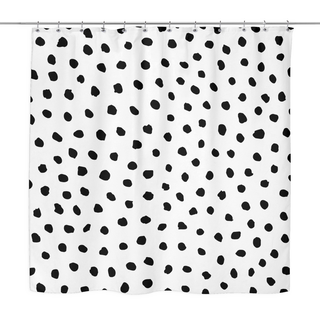 polka dot shower curtain