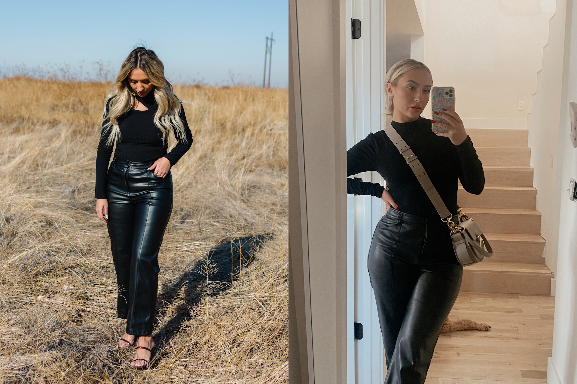 Rue Vegan Leather Pants in Black - MILLY in Black | MILLY