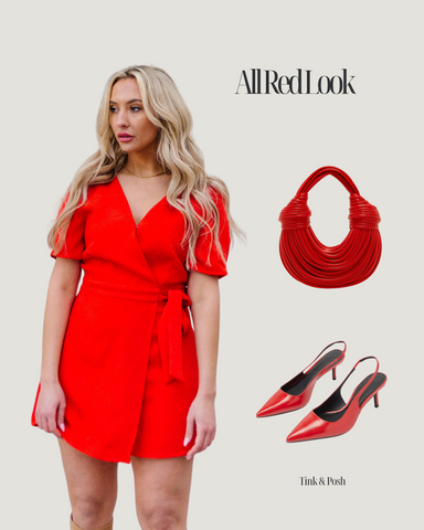 red valentines day outfit