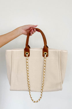 Natural Linen Canvas Tote Bag – TINK & POSH