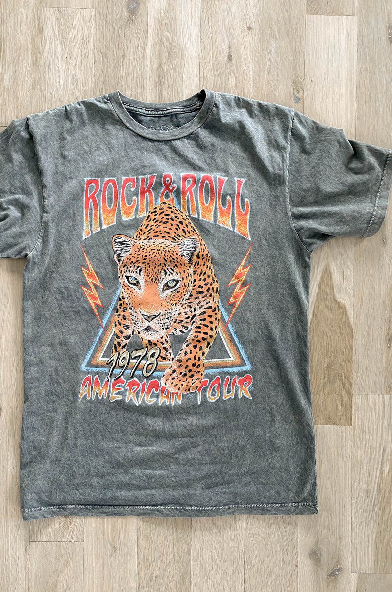 1978 Rock & Roll American Tour Tee - Stone Grey Mineral Wash – TINK & POSH