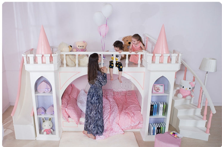 girls princess loft bed