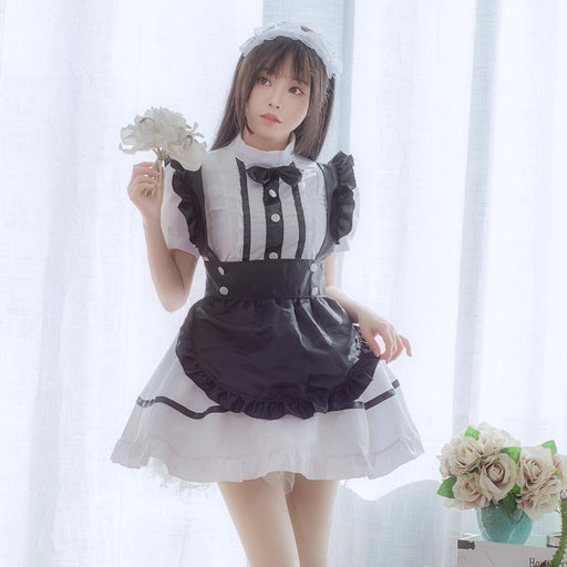 Ruffle Kawaii Pastel Choker Japanese Apron Maid Dress — Sofyee