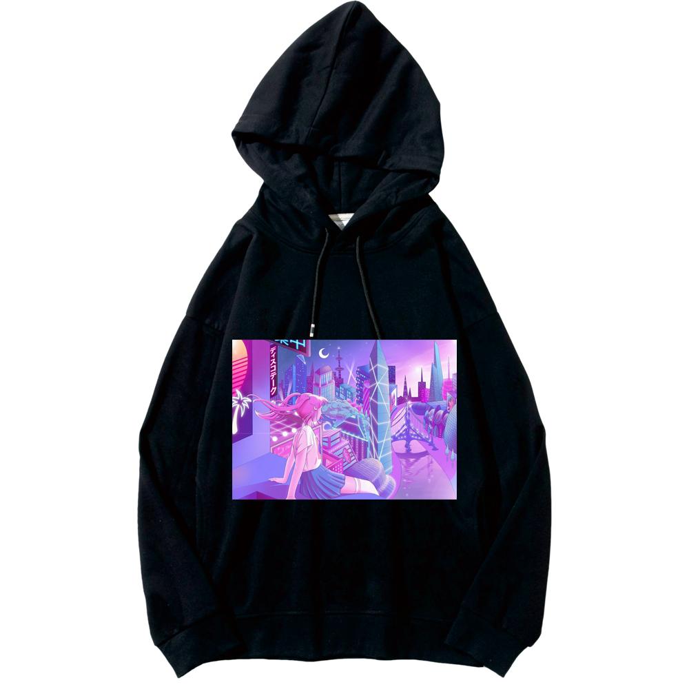 vaporwave anime hoodie