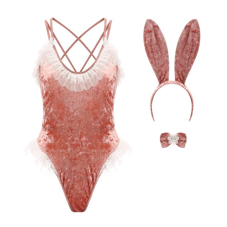 Sexy Bunny Girl Costume Lingerie Pink — Sofyee