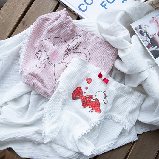 Sweet Strawberry Pie Japanese Girl Heart Bandage Lace Panties – Sofyee