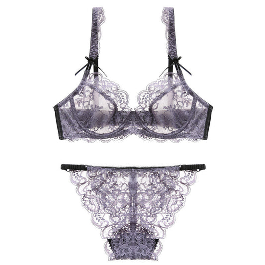 Deadly Flirt All Over lace Floral See Through Soft-cup Eyelash Bra