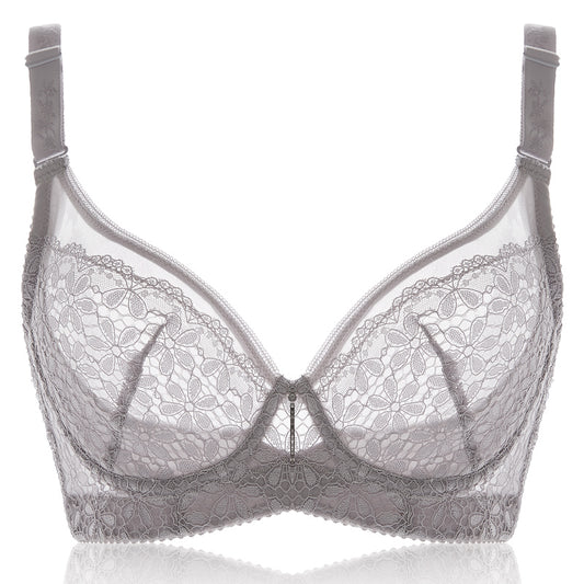 Lace Sheer Mesh 3/4 Cup Bra