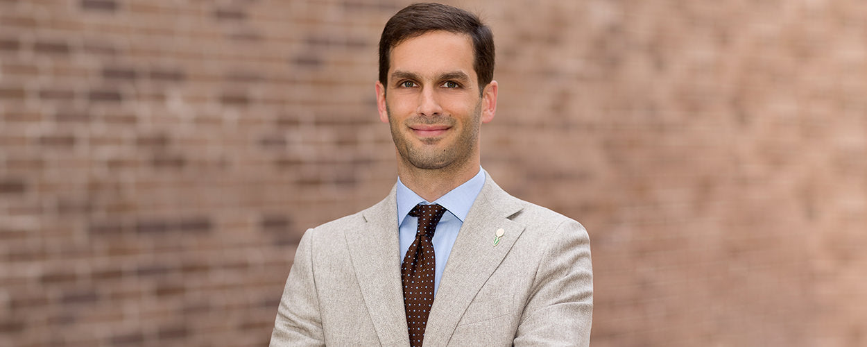 Business portrait with an outdoor setup