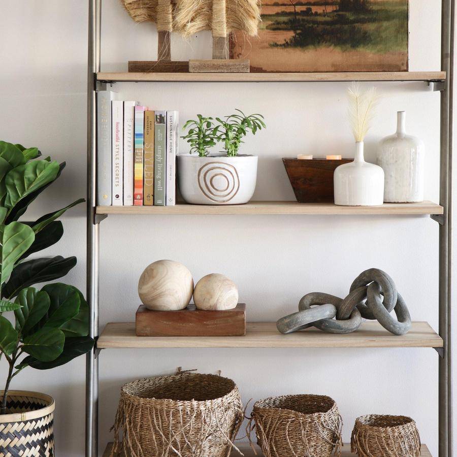 Metal and Wood Leaning Shelf | Holistic Habitat