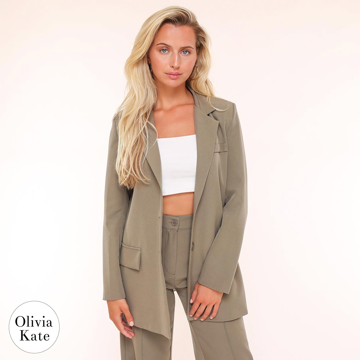 Lichte Army Groene Basic Rechte - Blazer product