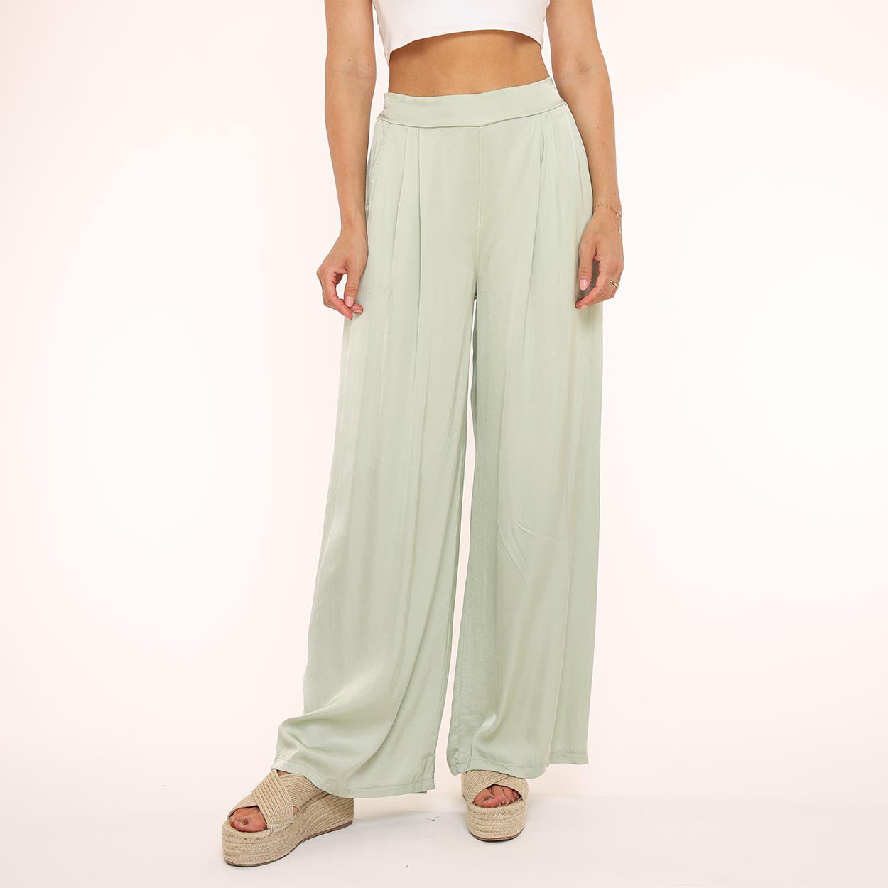 Mintgroene Satijnen - Broek product