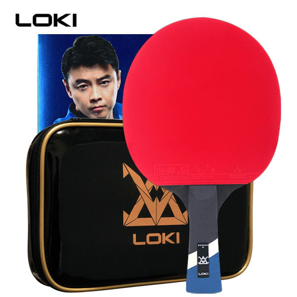 LOKI 6 Star Carbon Table Tennis Bat with Case