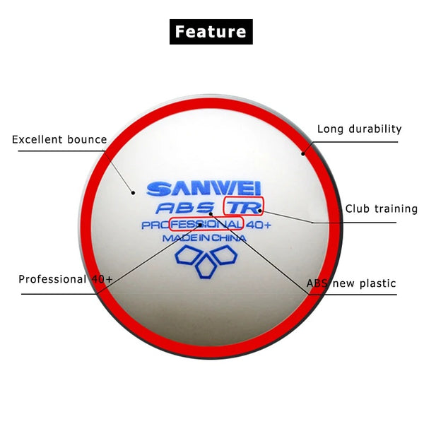 Sanwei TR 1-Star 40+ ABS Table Tennis Training Balls