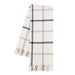 Lilac and Navy Tattersall Plaid Throw
