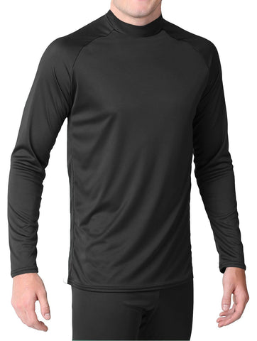 ATHLETE Men's Lightweight Compression Base Layer Long Sleeve Mock Neck Shirt,  Style B05