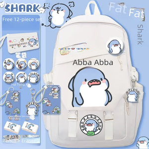 Cute Shark Backpack | Large Capacity Ultra Lightweight Waterproof Nylon Material | Suitable for Primary & Middle School Students - ShopOnlyDeal