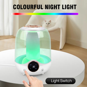 3L Air Humidifier & Essential Oil Diffuser | Cool Mist Humidifier for Home & Office | Auto-Off with 7 Color Night Lights - ShopOnlyDeal