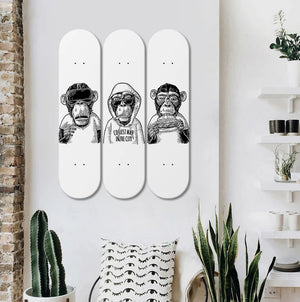 Skate Deck Wall Decor Animal Gorilla Pop Art Skateboard Art | Canadian Maple Decorative Board for Room Ornaments | Entryway Decor - ShopOnlyDeal - Pop Art Wall Decor