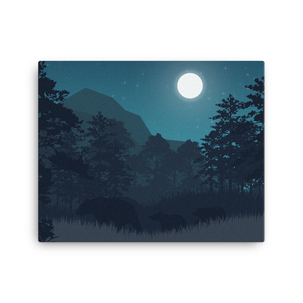 Bear Moon Canvas